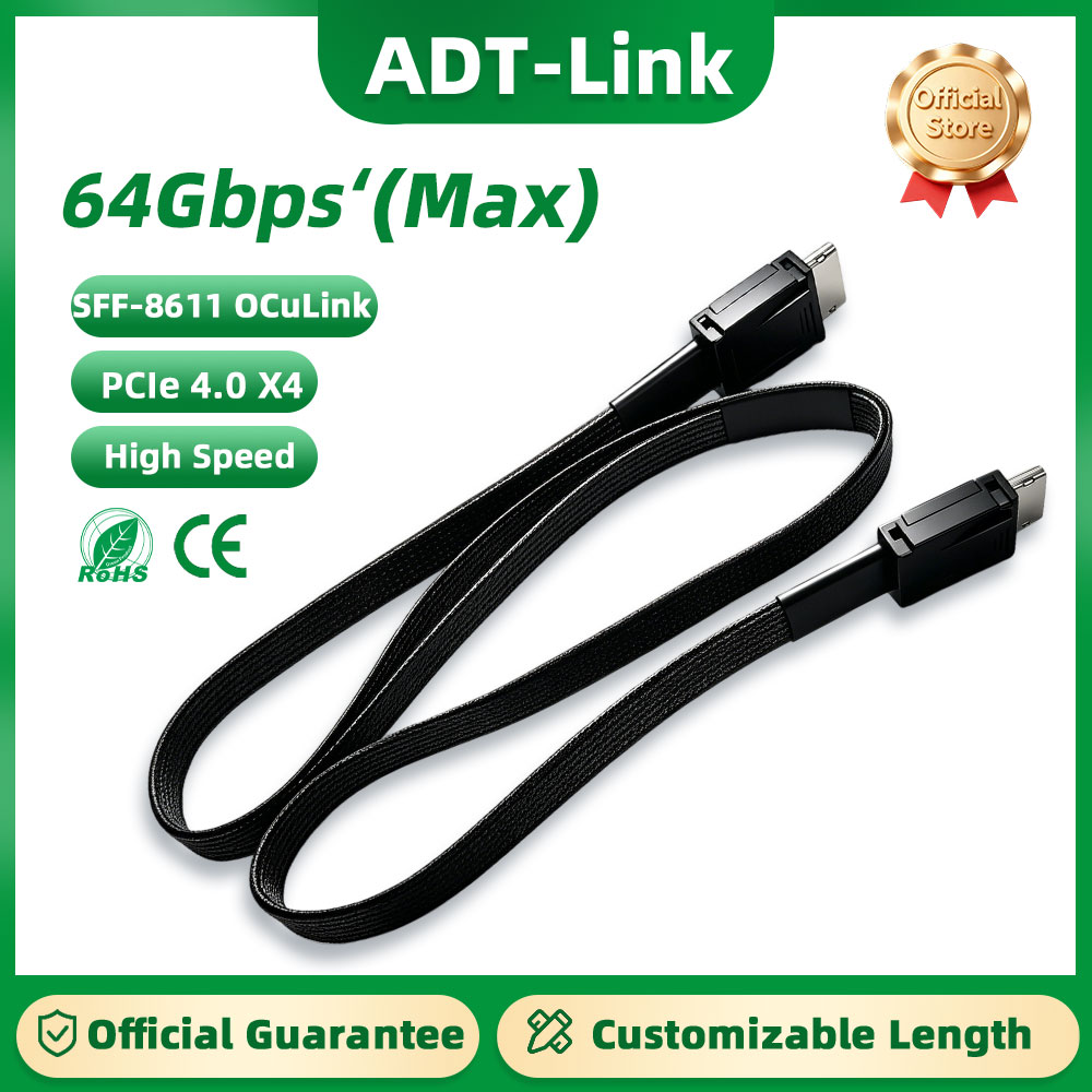 Oculink Egpu Mini Pc - Cabo de Extensão ADT-Link 64Gb Macho